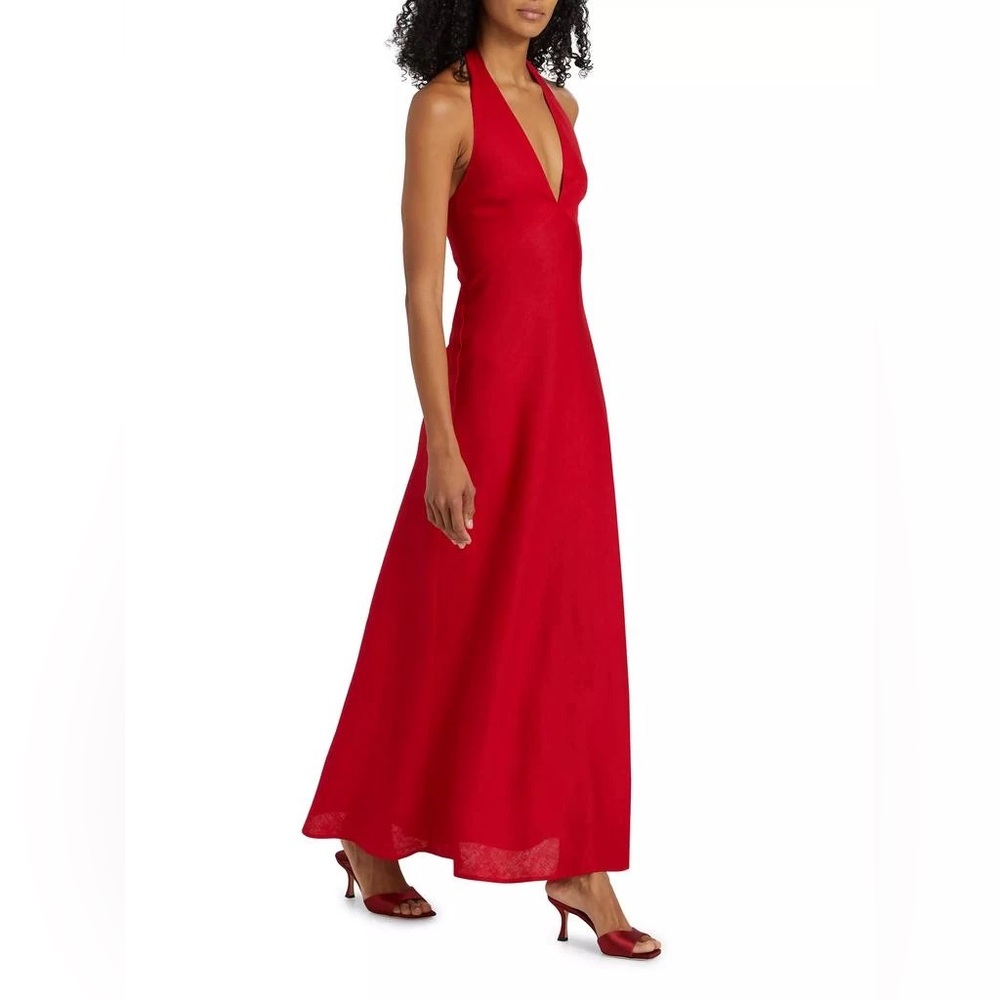 Reformation Red Halter Maxi Dress - Picture 2 of 11